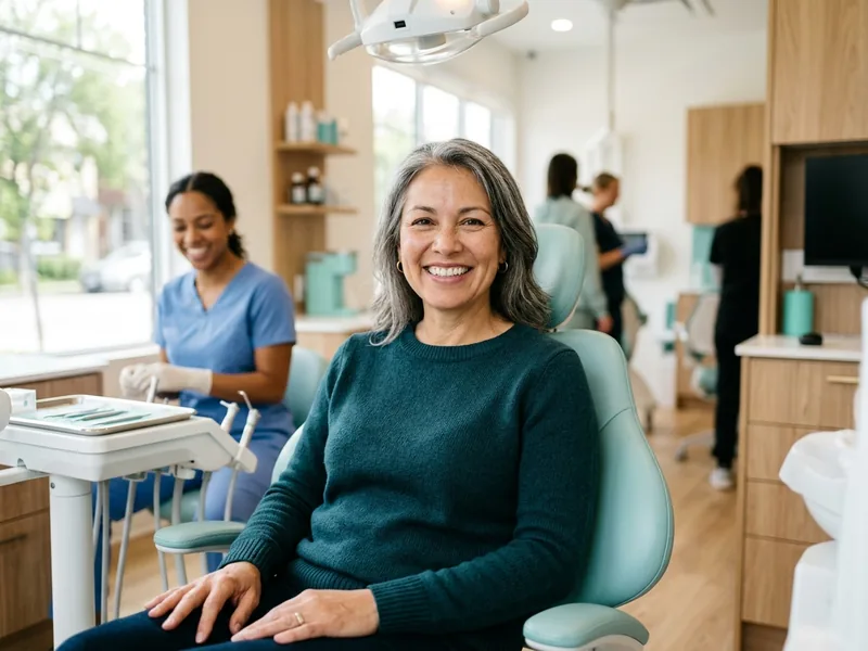 A smiling patient in the treatment chair at Smile Studio Dental